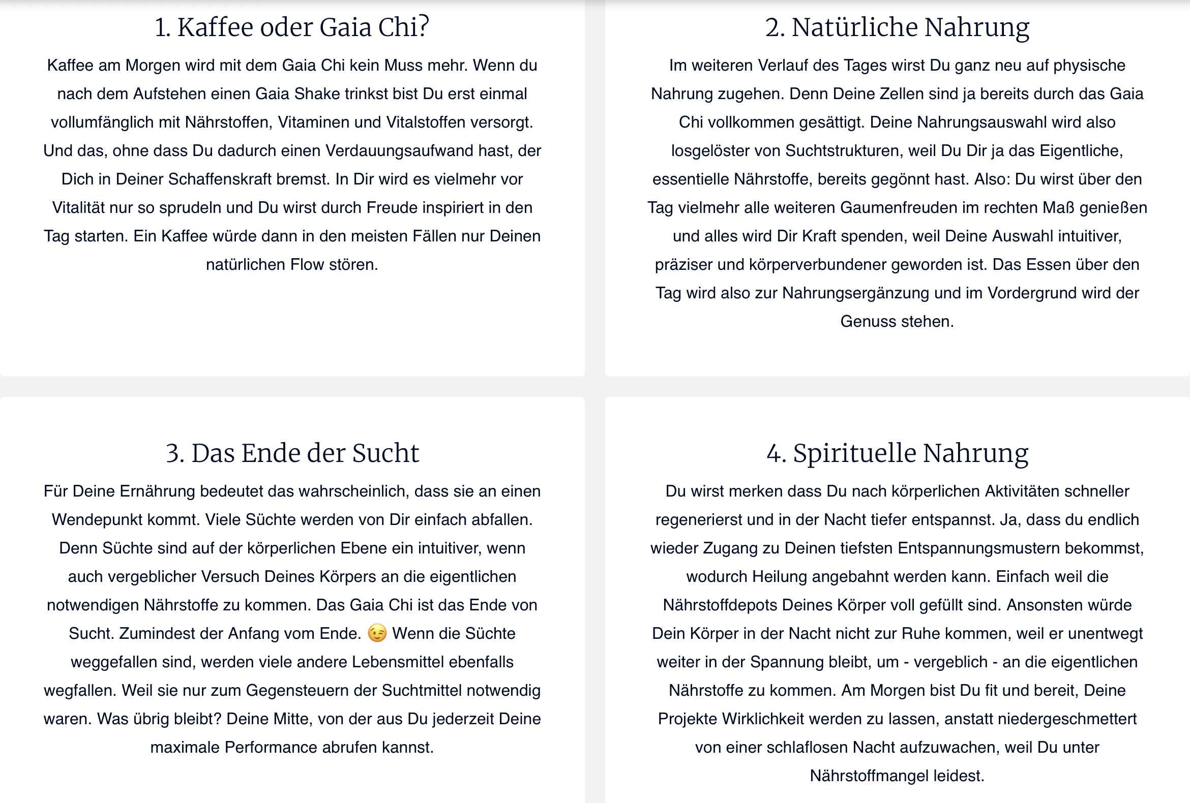 Vorteile vom Gaia Chi